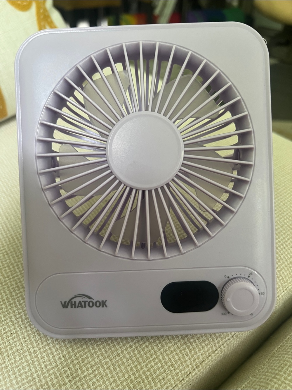 Portable rechargeable travel fan